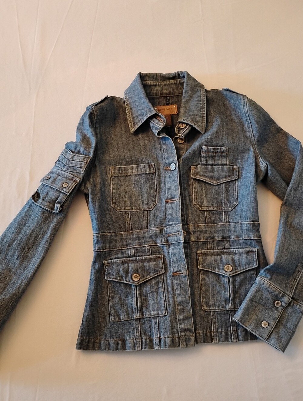 Buffalo David Bitton Vintage Y2K Utility Denim Jacket